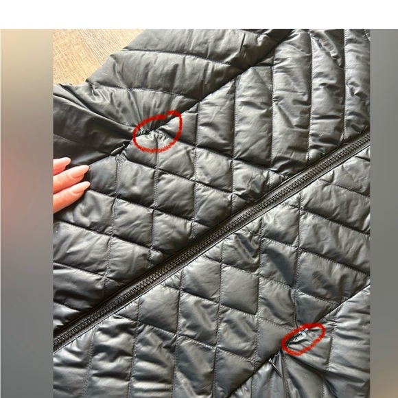 ▶️ The North Face TNF 700 Down Puffer coat Women’s Small black jacket hooded - Picture 8 of 16